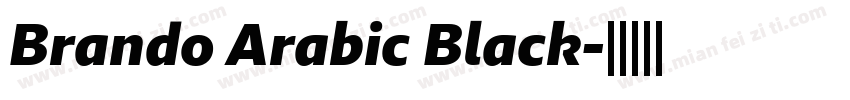 Brando Arabic Black字体转换
